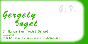 gergely vogel business card